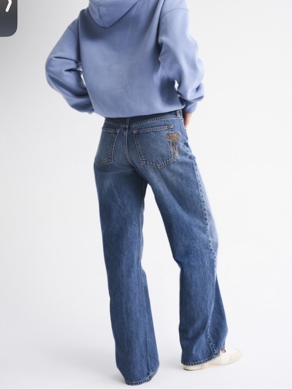Abercrombie & Fitch Light Blue Cropped Straight Jeans
